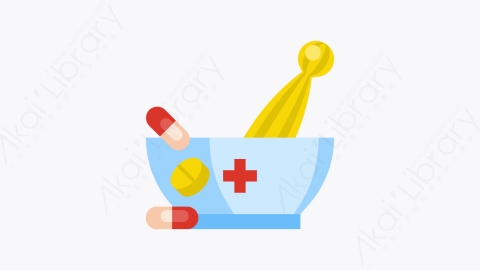 图片素材-020-药房pharmacy扁平卡通医院元素图标
