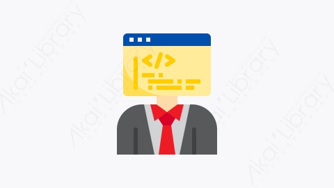 图片素材-020-编程器programmer扁平卡通开发元素图标