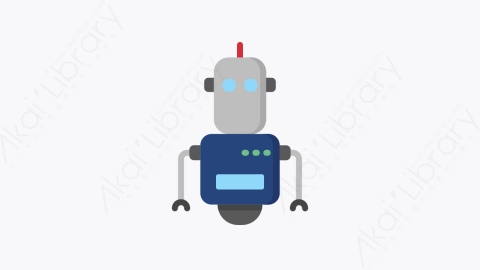 图片素材-020-机器人robot扁平卡通电器科技技术元素图标