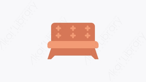 图片素材-020-沙发sofa扁平卡通家具图标