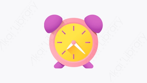 图片素材-021-闹钟alarmclock扁平卡通回到学校元素图标