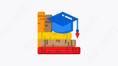 图片素材-021-毕业graduation扁平卡通教育与学校元素图标