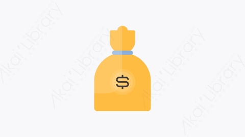图片素材-021-钱袋money_bag扁平卡通电子商务元素图标