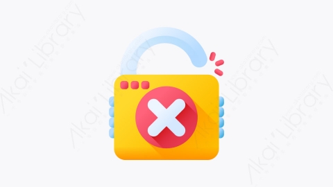 图片素材-021-挂锁padlock扁平卡通网络安全元素图标
