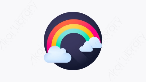 图片素材-021-彩虹rainbow扁平卡通天气元素图标