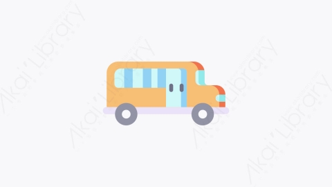 图片素材-021-校车school_bus扁平卡通回到学校元素图标