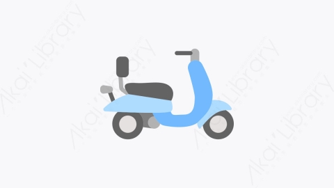 图片素材-021-滑板车scooter扁平卡通交通工具图标