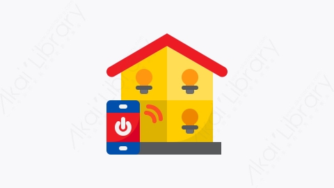 图片素材-021-智能电灯smart_light扁平卡通物联网元素图标