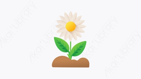 图片素材-021-向日葵sunflower扁平卡通春季元素图标
