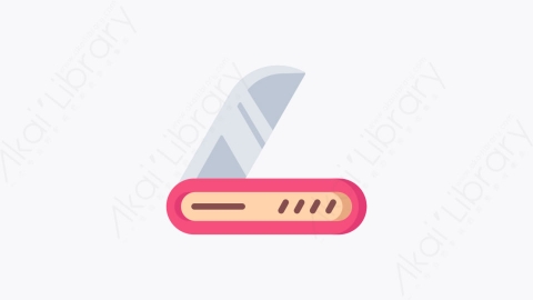图片素材-021-瑞士军刀swiss_army_knife扁平卡通露营元素图标