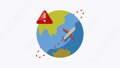 图片素材-021-行驶警告travel_warning扁平卡通冠状病毒隔离防护元素图标