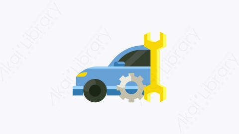 图片素材-022-汽车automotive扁平卡通爱好和空闲时间元素图标
