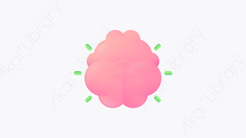 图片素材-022-大脑brain扁平卡通教育元素图标