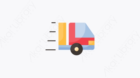 图片素材-022-送货车delivery_truck扁平卡通电子商务元素图标