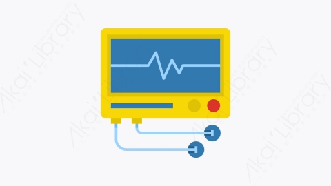 图片素材-022-心电图electrocardiogram扁平卡通医院元素图标