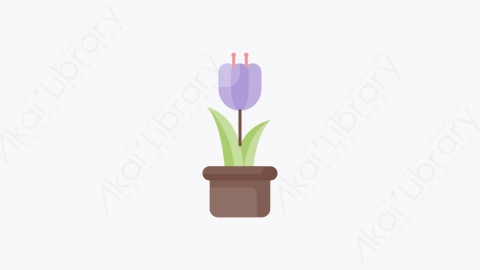 图片素材-022-花盆flower_pot扁平卡通盆栽花朵元素图标