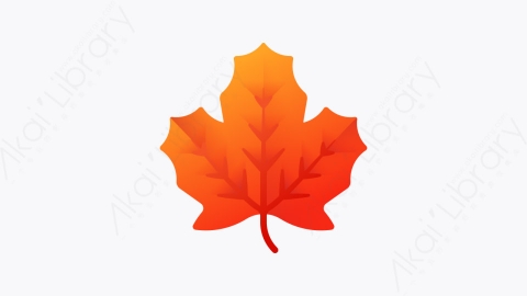图片素材-022-枫叶leaf扁平卡通感恩节元素图标