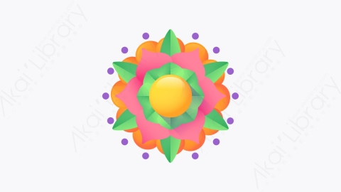 图片素材-022-曼陀罗mandala扁平卡通印度元素图标