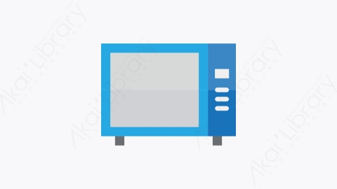 图片素材-022-微波炉microwaveoven扁平卡通家用元素图标