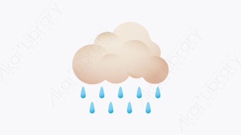 图片素材-022-下雨rain扁平卡通秋天的元素图标