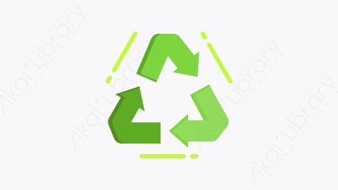 图片素材-022-回收recycle扁平卡通智能技术元素图标
