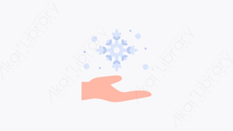 图片素材-022-雪花snowflake扁平卡通冬季元素图标