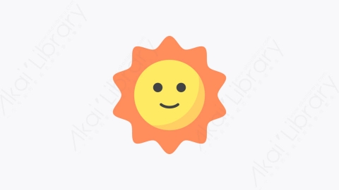 图片素材-022-太阳sun扁平卡通夏季元素图标
