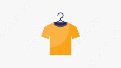 图片素材-022-T恤tshirt扁平卡通洗衣店元素图标
