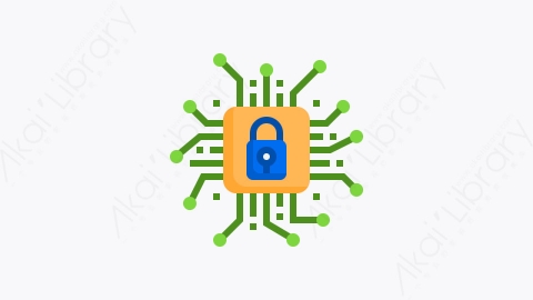 图片素材-023-网络安全cyber_security扁平卡通网络安全元素图标