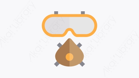 图片素材-023-安全眼镜safetyglasses扁平卡通施工元素图标