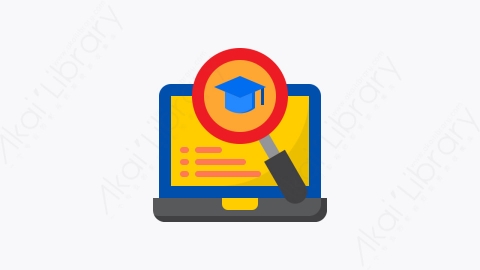 图片素材-023-搜索search扁平卡通教育与学校元素图标