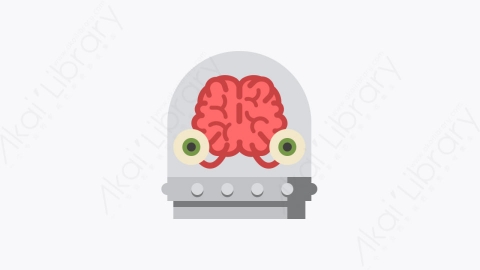 图片素材-024-大脑brain扁平卡通万圣节元素图标