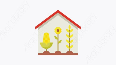 图片素材-024-农业farming扁平卡通冠状病毒隔离防护元素图标
