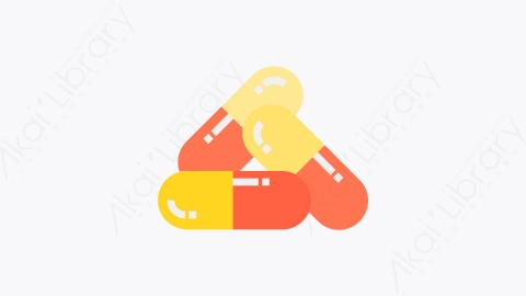 图片素材-024-药丸pills扁平卡通卫生保健元素图标