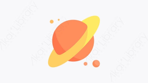 图片素材-024-行星planet扁平卡通学校元素图标