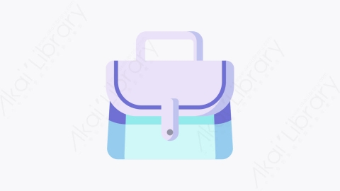 图片素材-024-手提箱suitcase扁平卡通回到学校元素图标