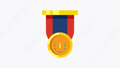 图片素材-025-奖牌medal扁平卡通奖项和成就元素图标