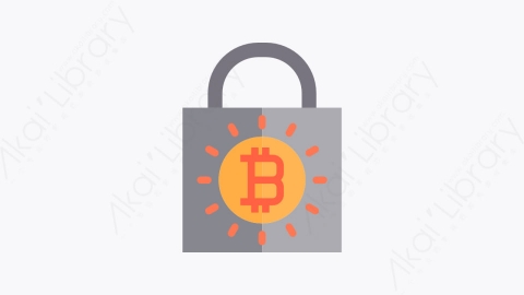 图片素材-025-挂锁padlock扁平卡通金融财经比特币元素图标