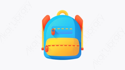 图片素材-025-书包school_bag扁平卡通教育元素图标