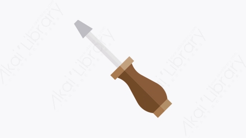 图片素材-025-螺丝刀screwdriver扁平卡通施工元素图标