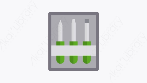 图片素材-025-螺丝刀screwdriver扁平卡通施工元素图标