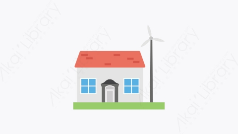 图片素材-026-生态屋eco_house扁平卡通城市地图图标