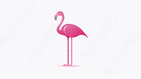 图片素材-026-火烈鸟flamingo卡通动物元素图标