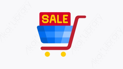 图片素材-026-购物车shoppingcart扁平卡通在线购物元素图标