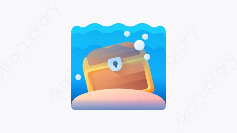 图片素材-026-宝箱treasure_chest扁平卡通海洋元素图标