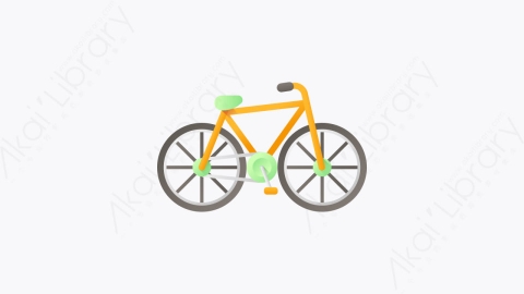 图片素材-027-自行车bicycle扁平卡通生态元素图标