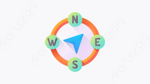 图片素材-027-罗盘compass扁平卡通Instagram故事旅行元素图标