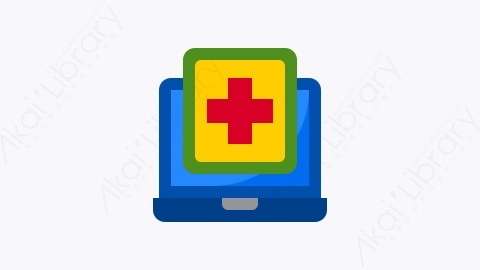 图片素材-027-医院hospital扁平卡通计算机应用程序元素图标