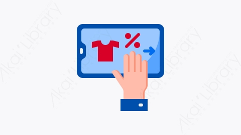 图片素材-027-手机购物mobile_shopping扁平卡通超市商场出售元素图标