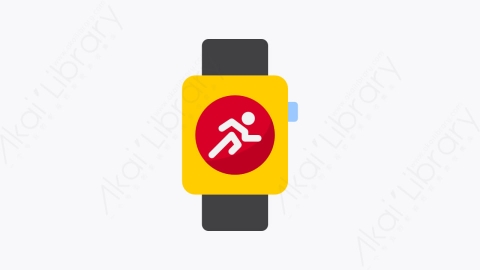 图片素材-027-智能手表smartwatch扁平卡通体育运行元素图标